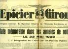 L'épicier Girondin n° 148 - Une date mémorable dans les annales de notre syndicat, le 22 mai 1938, Rapport sur la procédure de recouvrement des ...