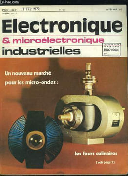Electronique microélectronique industrielles n° 151 - L'électronique médicale moderne par le docteur Maurice Marchal, Vers une nouvelle génération ...