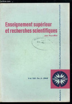 Enseignement supérieur et recherches scientifiques aux Pays-Bas n° 2 - Le problème de la population mondiale et les droits de l'homme par P. ...