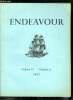 Endeavour volume VI n° 21 - La science et le développement de l'anesthésie chirurgicale, L'influence de l'homme sur la vie dans les océans par C.M. ...