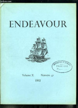 Endeavour volume X n° 37 - L'analyse pollinique par H. Godwin, Structure et rayonnement des flammes par A.G. Gaydon, Hormones et métamorphoses des ...