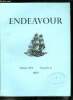 Endeavour volume XVI n° 61 - Heinrich Hertz (1857-1894), John A. Wilcken (1881-1956), Adhérence et frottement par F.P. Bowden, La photosensibilité des ...