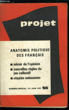 Projet n° 56 - Anatomie politique des français, Le miroir de l'opinion, Images politiques des français, Les élections municipales (14 et 21 mars 1971) ...