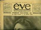 Eve n° 298 - Une belle comédienne lyrique : Mlle Germaine Lix, Détresses, Le congrès féministe, La travailleuse lampadaire, Un père qui tua son fils ...