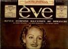 Eve n° 816 - Un candidat féministe déçu par Boisyvon, Le retour de Jeanette Macdonald, Dressage par Claude Jan, Toutes les heures, L'idylle bleue par ...