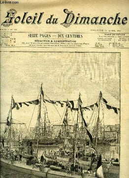 Le soleil du dimanche n° 17 - Le voyage de M. Carnot a Marseille - les torpilleurs pavoisés d'après la photographie de M. Terris, de Marseille, ...