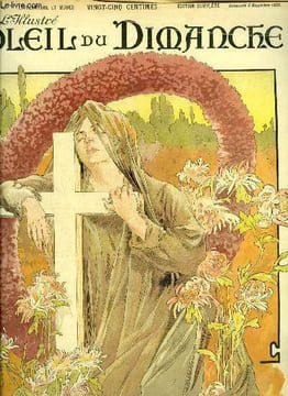 L'illustré, soleil du dimanche n° 45 - La Toussaint, aquarelle inédit de M. Ch. Henrida, La puce par A. Theuriet, En cueillant des roses par Victor ...