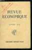 Revue économique n° 1 - Cycle et structure par Johan Akerman, Essai d'une doctrine tierce du commerce international par Ernest Teilhac, Les couts et ...