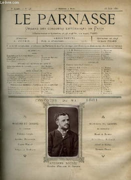 Le parnasse - organe des concours littéraires de Paris - 5e année n° 45 - Georges Bouret, biographie, Après une lecture de Léopardi par Aug. Robert, ...