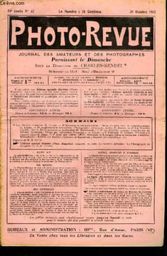 Photo-revue n° 42 - Les objectifs modernes par E. Pitois, Mémoires et communications : temps de pose dans les agrandissements par L. Lobel, ...