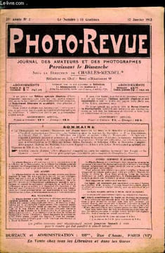 Photo-revue n° 2 - Trichromie sur plaques opales par A. le Mée, Mémoires et communications : l'émulsion photographie par Bancroft, La cinématographie ...