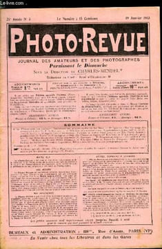 Photo-revue n° 3 - Trichromie sur plaques opales par A. le Mée, Sur l'avantage des révélateurs bromurés par F. de Béville, Hyperstéréoscopie par ...