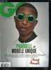 GQ n° 128 - En couverture : Pharrell Williams, Balade sur les plages de Sintra, au Portugal, pour une série mode vive, graphique et colorée, le ...
