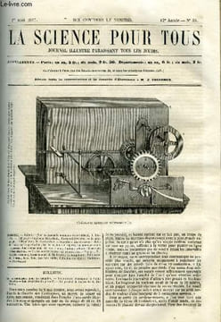 La science pour tous n° 35 - Le cordeau-mesure pour les semailles, Les moteurs électriques de l'abbé Poitevin, Les propriétés du pissenlit, Le procédé ...