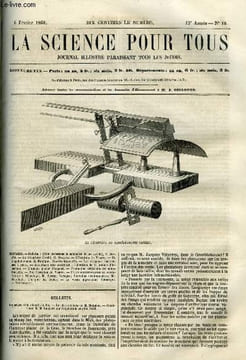 La science pour tous n° 10 - Les neiges et le chemin de fer, Le chasse neiges de . Maignien, Conférence de M. Lambert sur l'expédition au pole Nord, ...