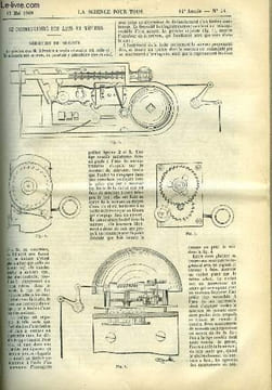 La science pour tous n° 24 - Le conservatoire des arts et métiers, serrure de sureté, Hygiène et médecine, la tuberculose et son pouvoir contagieux, ...