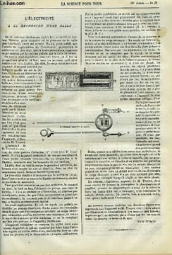La science pour tous n° 37 - L'électricité a la recherche d'une balle par Mary Durand, Astronomie, la chaleur lunaire par Gédéon Bresson, Histoire de ...
