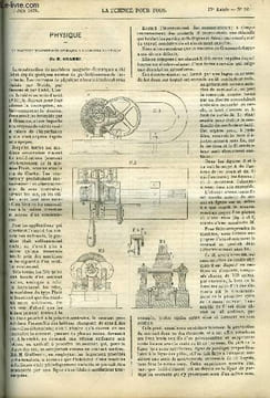 La science pour tous n° 22 - La machine magnéto-électrique a courants continus par M. Gramme, L'albumine dans les escargots et ses applications ...