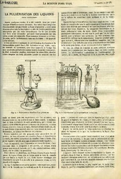 La science pour tous n° 27 - La pulvérisation des liquides pour inhalation, Aperçu historique des progrès des sciences exactes, Observation d'un ...