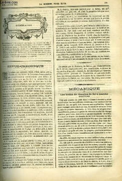 La science pour tous n° 23 - Les trains de chemins de fer a marche continue, L'accumulateur faure, La toilette de Paris, Histoire des voitures ...