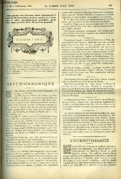 La science pour tous n° 50 - L'hydrothérapie, La gomme du Kauri, Le roi des métaux, Les voyages d'une goutte d'eau : l'eau dans les volcans, Les ...