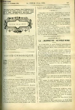 La science pour tous n° 53 - L'expédition de la Jeannette au pole nord, Le trentième anniversaire de la pose du cable télégraphique de la Manche, ...