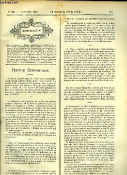 La science pour tous n° 40 - Le bouquet artificiel des vins, L'affut truc du colonel Peigné, A qui devons nous la domestication de l'Autruche ?, La ...