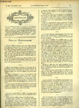 La science pour tous n° 12 - Association des journalistes, Les rameaux, L'atmosphère et les dernières épidémies, Monuments préhistoriques, Halo, La ...