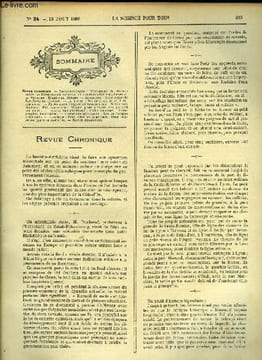 La science pour tous n° 34 - Traitement du diabète sucré, La personnalité chez l'animal, Stanley en Afrique, Fabrication de l'artillerie au Creusot, ...