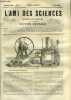 L'ami des sciences n° 5 - Générateur de vapeur a diaphragmes, Télégraphe des locomotives de M. Bonnelli, Sur le mouvement spontané et continu du ...