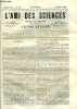 L'ami des sciences n° 41 - L'avenir, Inondations, causes et remèdes, Bouées lumineuses, Chauffage par le gaz, La compagnie parisienne, Philippe Lebon, ...