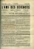 L'ami des sciences n° 35 - La méthode Jacotot, Manuel de l'émancipation intellectuelle, Emploi des laitiers et scorie pour prévenir la verse des blés, ...
