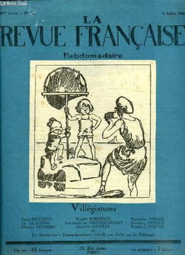 La revue française n° 27 - Le livre de Massis, M. Alphonse de Chateaubriant, Grand prix du roman, la brière, Les vacances par Georges Oudard, Aix les ...