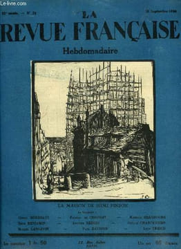 La revue française n° 38 - Histoires de plages par Léon Treich, L'oeil de veau par Georges Courteline, La féerie cinghalaise par Francis de Croisset, ...