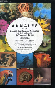Annales de la société des sciences naturelles et d'archéologie de Toulon et du Var - tome 46 fascicule 2 - Une pierre et la pollution atmosphérique ...