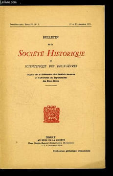 Bulletin de la société historique et scientifique des deux-sèvres tome IV 1er et 2e trimestres - Encore a propos de la Mise au tombeau de Saint Laon ...