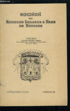 Société des sciences, lettres et arts de Bayonne n° 137-138 - La frontière linguistique du basque et du gascon par Jean Milhères, Les enceintes dites ...