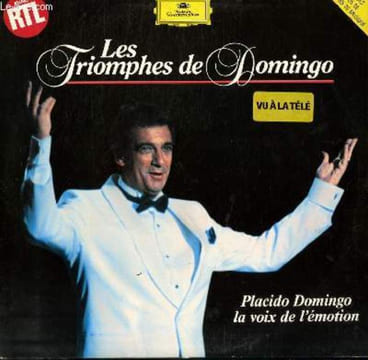 2 DISQUES VINYLE 33T LES TRIOMPHES DE DOMINGO. REQUIEM DE BERLIOZ /NABUCCO DE VERDI / LES MAITRES CHANTEURS DE NUREMBERG DE WAGNER / CARMEN DE BIZET / ...