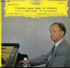 DISQUE VINYLE 33T CONCERTOS POUR PIANO ET ORCHESTRE N°2 EN SI BEMOL MAJEUR / N°4 EN SOL MAJEUR. PAR L'ORCHESTRE PHILHARMONIQUE DE BERLIN SOUS LA ...