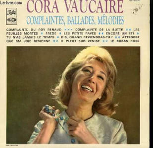 DISQUE VINYLE 33T COMPLAINTES, BALLADES, MELODIES. COMPLAINTE DE LA BUTTE / COMPLAINTE DU ROY RENAUD / LES FEUILLES MORTES / FREDE / LES PETITS PAVES / ENCORE UN ETE / TU N'AS JAMAIS LE TEMPS / DIS, QUAND REVIENDRAS TU? / ATTENDEZ QUE MA JOIE REVIENNE....