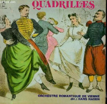 DISQUE VINYLE 33T QUADRILLES. QUADRILLES DE LA CHAUVE SOURIS DE J. STRAUSS / QUADRILLE DE LA BELLE HELENE DE E. STRAUSS / QUADRILLE AMERICAIN DE J. ...