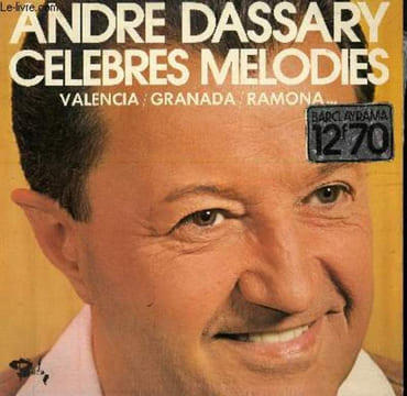 DISQUE VINYLE 33T CELEBRES MELODIES. VALENCIA / GRANADA / ROMANA / MARIA LA O / QUAND LE PRINTEMPS VIENT / BEAU SOIR DE VIENNE / MARECHIARE..... ANDRE ...