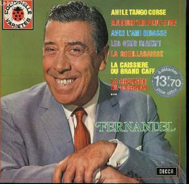 DISQUE VINYLE 33T AVEC L'AMI BIDASSE / LA CAISSIERE DU GRAND CAFE / LA CHANSON DU CABANON / LA BOUILLABAISSE / LES GENS RIENT / AH! LE TANGO CORSE / ...