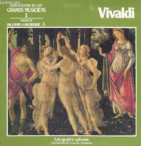 DISQUE VINYLE 33T COUVERTURE: BOTTICELLI, LE TRIOMPHE DU PRINTEMPS, FLORENCE, MUSEE DES OFFICES. FABRICATION: ANDRE BONNION.
