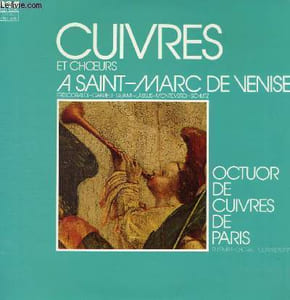 DISQUE VINYLE 33T CANZON VIGESIMAQUARTA? GANZON PER SONARE? SURGENTEM CUM VICTORIA, CANZON TRIGESIMA, SONATA SOPRA SANCTA MARIA ORA PRO NOBIS, PSAUME, O CRUX AVE, CANZON SEPTIMI TONI, PROVIDEBAM DOMINUM.