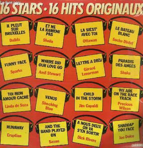DISQUE VINYLE 33T ET NE LA RAMENE PAS, LA SIEST'AVEC TOI, LETTRE A DIEU, WHERE DID OUR LOVE GO, TOI MON AMOUR CACHE, PARADIS DES ANGES, CHILD IN THE STORM, VENUS, IL PLEUT SUR BRUXELLES, FUNNY FACE, SHADDAP YOU FACE, BATEAU BLANC, WE ARE ON THE RACE TRACK