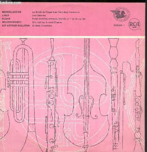 DISQUE VINYLE 33T LA GROTTE DE FINGAL, LES PRELUDES, POMP AND CIRCUMSTANCE, MARCHE N°1 EN RE, UNE NUIT SUR LE MONT CHAUVE, DI BALLO, OUVERTURE.