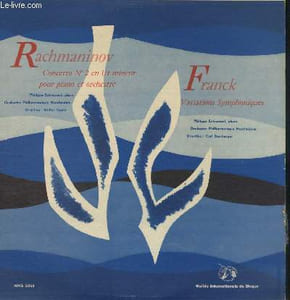 DISQUE VINYLE 33T CONCERTO N°2 EN UT MINEUR POUR PIANO ET ORHCESTRE, VARIATIONS SYMPHONIQUES.