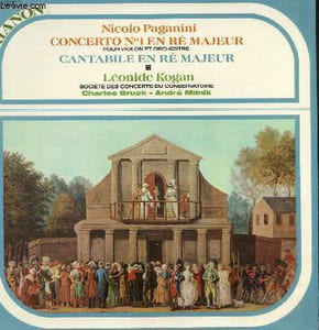 DISQUE VINYLE 33T CONCERTO N°1 EN RE MAJEUR, CANTABILE EN RE MAJEUR.