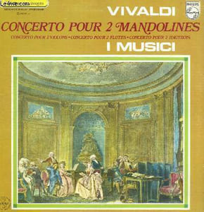 DISQUE VINYLE 33T CONCERTO POUR DEUX VIOLONS CORDES ET CONTINUO, CONCERTO POUR DEUX FLUTES CORDES ET CONTINUO, CONCERTO POUR DEUX MANDOLINES CORDES ET CONTINUO, CONCERTO POUR DEUX HATBOIS CORDES ET CONTINUO.